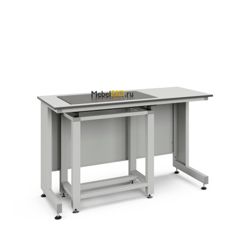 77.0041.10.08Л Стол весовой с приставкой ЭКРОС 1200х600х750 мм, весовой стол слева, раб. поверхность - LABGRADE